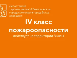 В Выксе установился IV класс пожароопасности